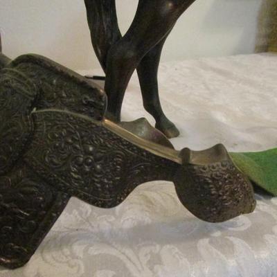 Solid Copper-plated bronze horse with saddle separate from the horse