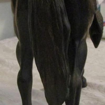 Solid Copper-plated bronze horse with saddle separate from the horse