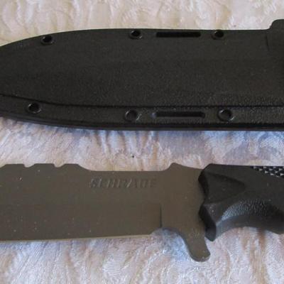 Schrade SCHF27 survival fixed-blade knife with sheath