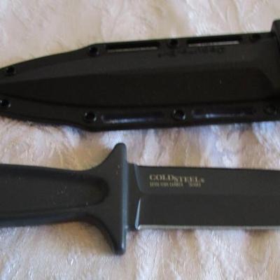 Steel model 52100 high-carbon drop forged boot knife (double-edged) with sheath