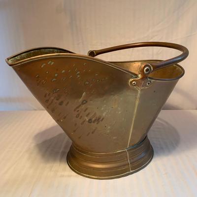 Brass Coal Bucket & Fireplace Tools (2R-HS)