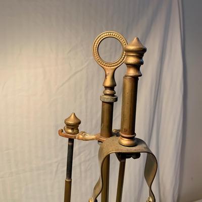 Brass Coal Bucket & Fireplace Tools (2R-HS)