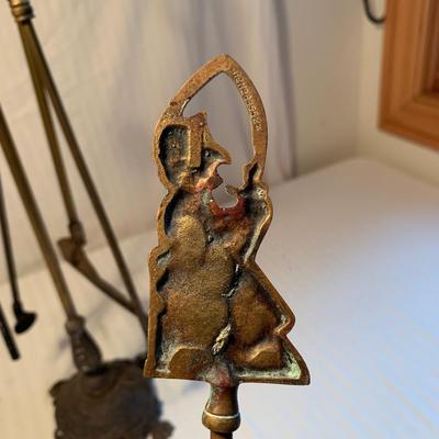 Brass Coal Bucket & Fireplace Tools (2R-HS)