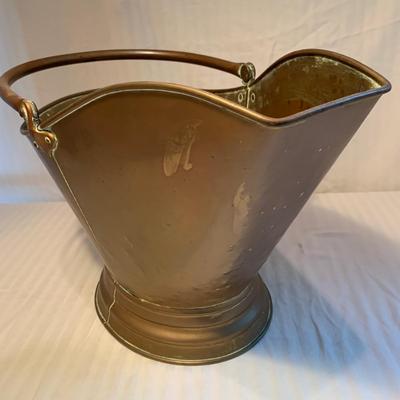 Brass Coal Bucket & Fireplace Tools (2R-HS)