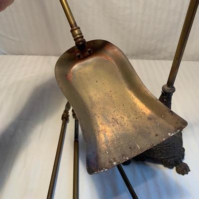 Brass Coal Bucket & Fireplace Tools (2R-HS)