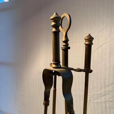 Brass Coal Bucket & Fireplace Tools (2R-HS)