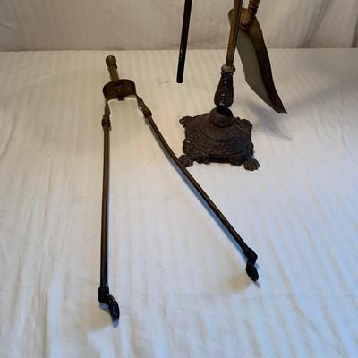 Brass Coal Bucket & Fireplace Tools (2R-HS)