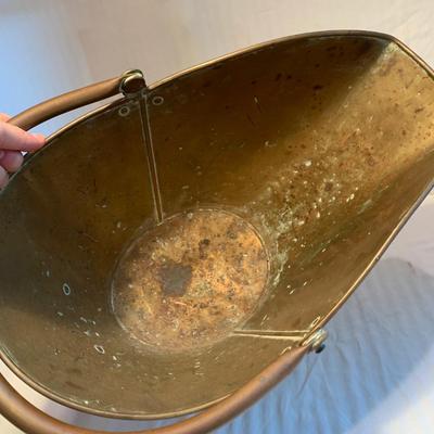 Brass Coal Bucket & Fireplace Tools (2R-HS)