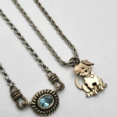 Sterling Silver Necklace Duo 56.1gr