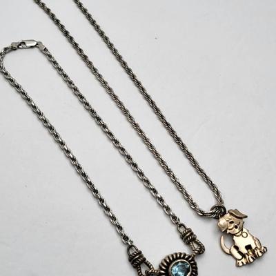 Sterling Silver Necklace Duo 56.1gr