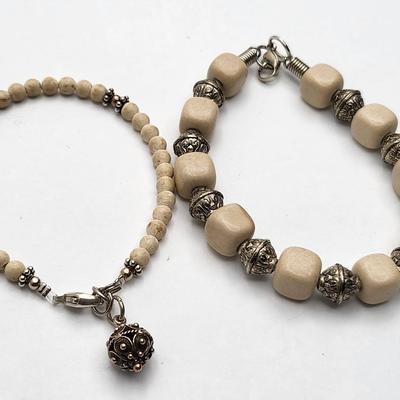Various Stone Bracelets, Necklaces, Pendants & Brass Elephant
