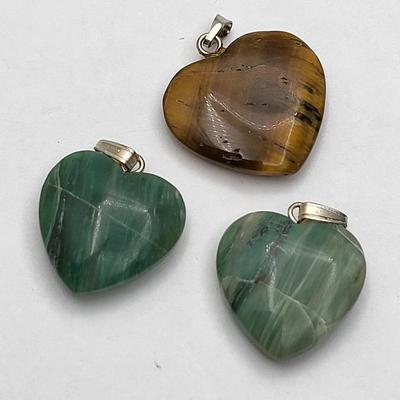 Various Stone Bracelets, Necklaces, Pendants & Brass Elephant