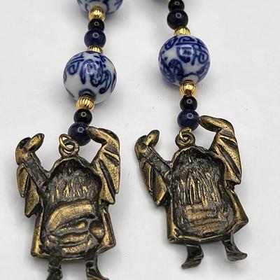(3) Pairs Asian Themed Dangle Earrings