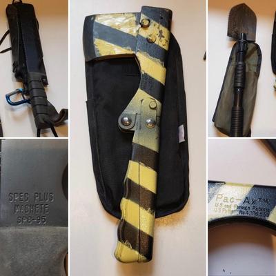 Ontario Spec Plus Survival Machete, Pac-Ax and More Survival Tools (L-KD)