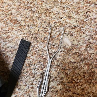 Two Snow Peak Collapsible Fireplaces, Fire Poker and More (C-KD)