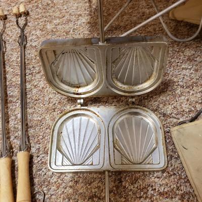 Two Snow Peak Collapsible Fireplaces, Fire Poker and More (C-KD)