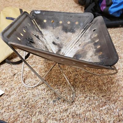 Two Snow Peak Collapsible Fireplaces, Fire Poker and More (C-KD)