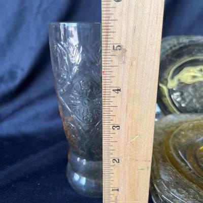 Lot 18 Amber Depression Glass