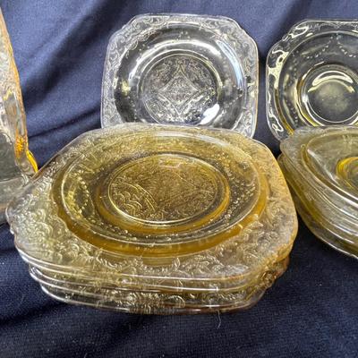 Lot 18 Amber Depression Glass