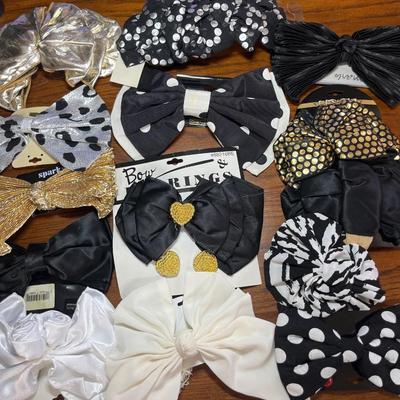 Lot of bows adorned with bows