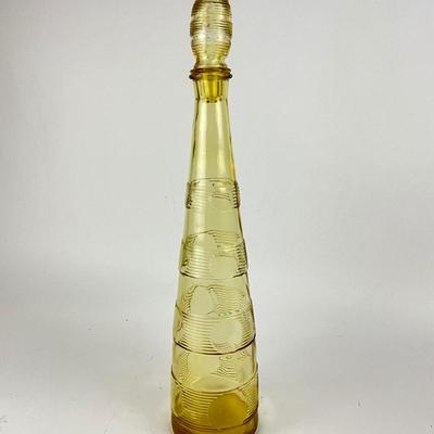 571 Tall Yellow Glass Bottle