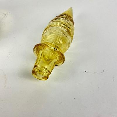 571 Tall Yellow Glass Bottle