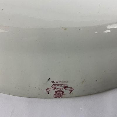 576 A Bros. Lincoln England Ironstone Platter & Plate