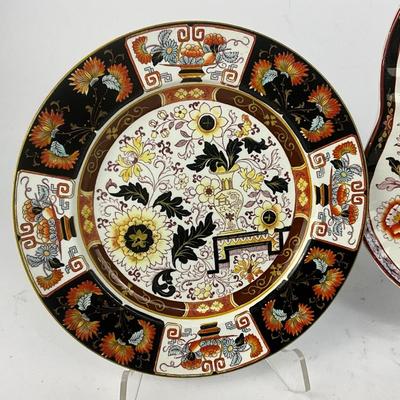 576 A Bros. Lincoln England Ironstone Platter & Plate