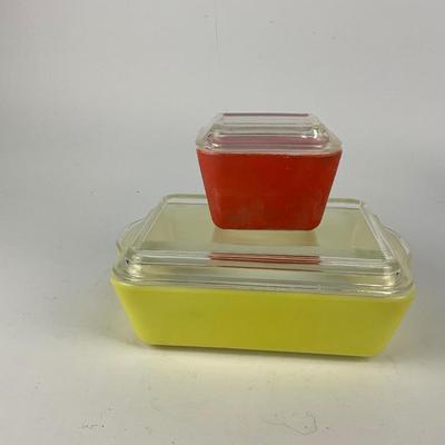 582 Vintage Pyrex Glass Refrigerator 503-B Dishes