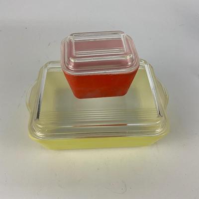 582 Vintage Pyrex Glass Refrigerator 503-B Dishes