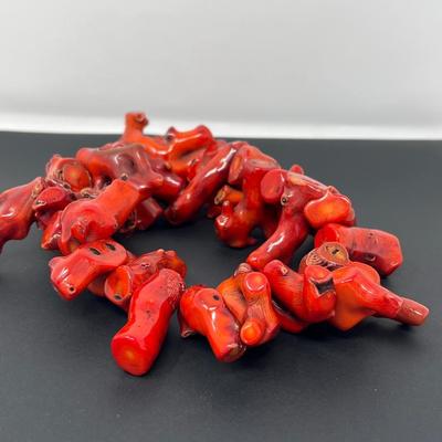 31 Pieces of Coral Strung on Line