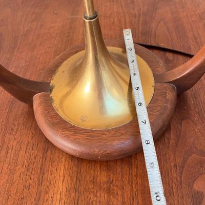 MCM Vintage Teak Desk Lamp 43" Tall
