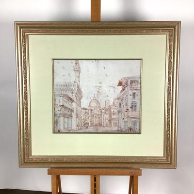 592 Framed Firenze Perspective Print by Baldassare