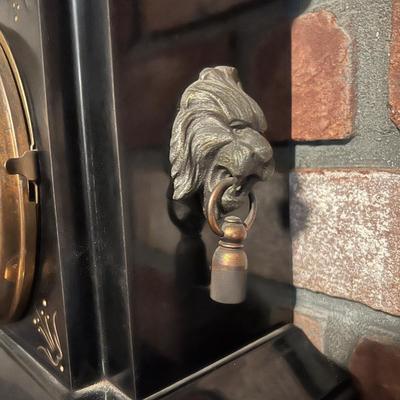 Antique Ornate Waterbury Mantle Clock w Key