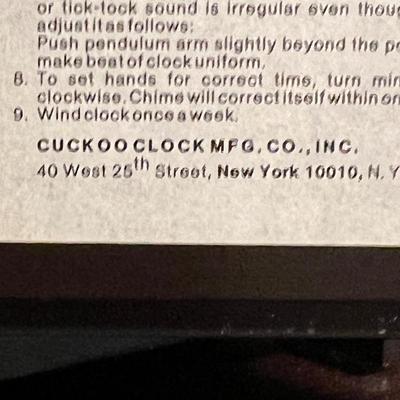 German Made Linden "Westminster" Chime Mantel Clock w Key