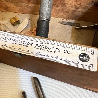 Antique Primitive Tool Box WITH Contents