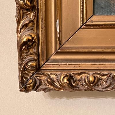 Vintage Original Signed Oil on Canvas Framed Art c. 1948