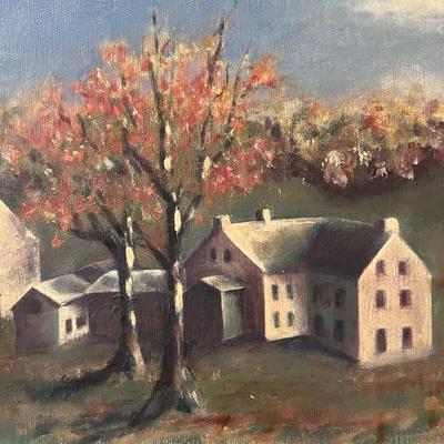 Vintage Original Signed Oil on Canvas Framed Art c. 1948