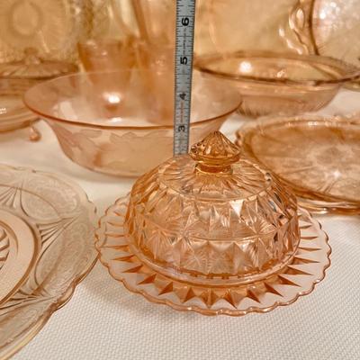Large Lot Pink Vintage Depression Glassware