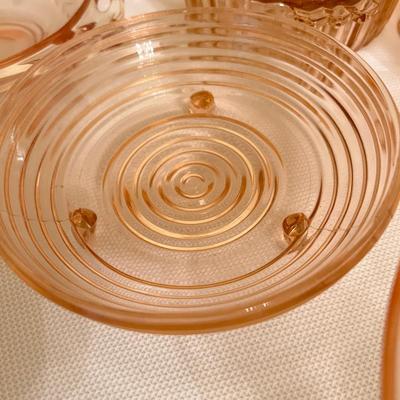 Large Lot Pink Vintage Depression Glassware