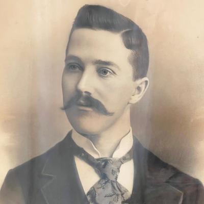 Lg. Antique Framed Portrait - Carved Wood Velvet 31"x27"