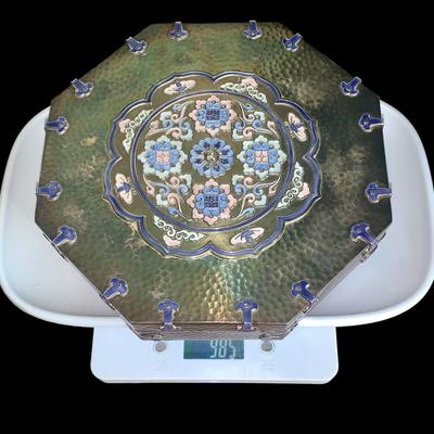 Russian Enameled .99 Silver Sweet Bread Box