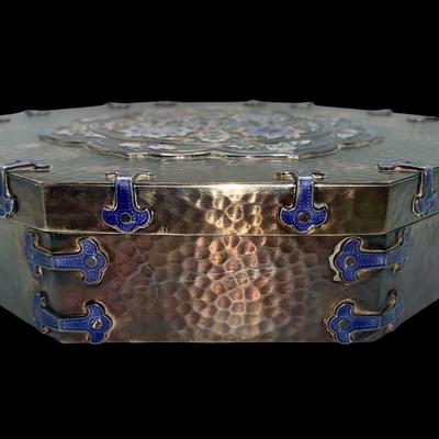 Russian Enameled .99 Silver Sweet Bread Box