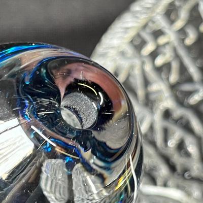 Lot 21 Orrefors UFO votive & art glass votive