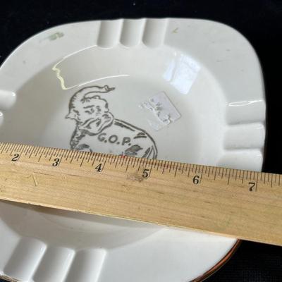 Lot 22 Unique GOP Republican 1940s Ashtray