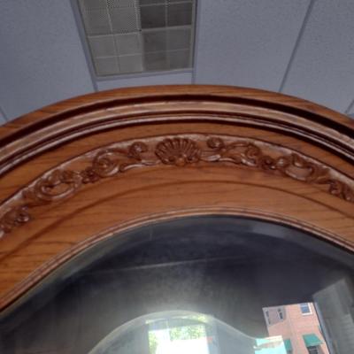 Lighted Wood and Glass Display Cabinet