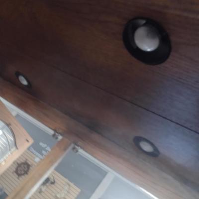 Wooden and Glass Sideboard with Storage Hutch Top