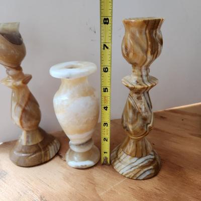 3 Stone Candlestick Holders