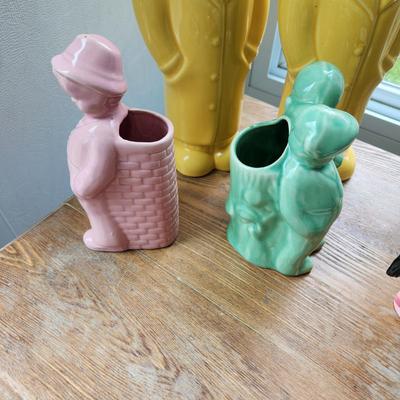 Lot of Pottery Vases Portugal , Lefton's Radio City ,