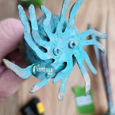 Pair Carnevale Copper Metal Onion Bulbs Bud Case